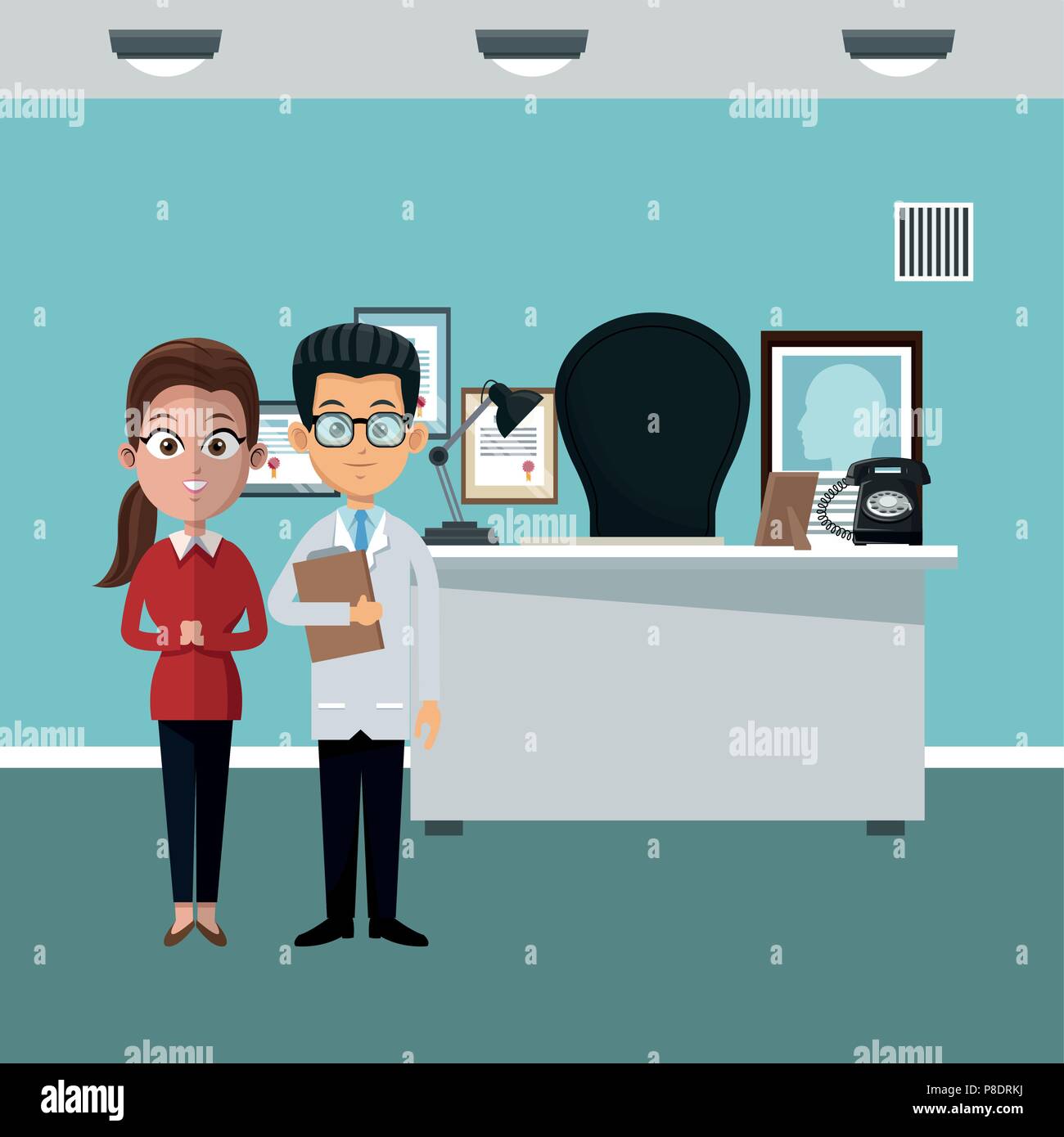 Doctors office cartoon Stock Vector Image & Art - Alamy
