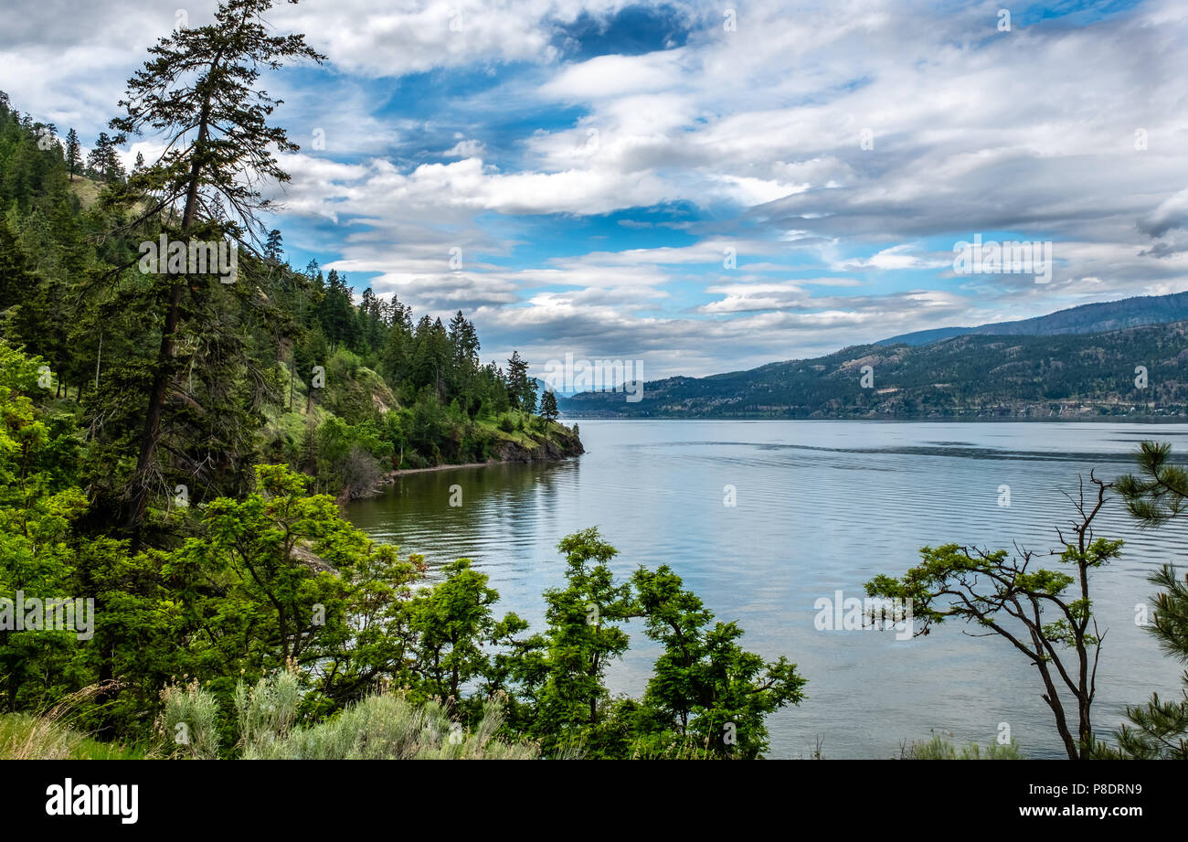 A walk on the hiking trail from Knox Mountain along Okanagan Lake