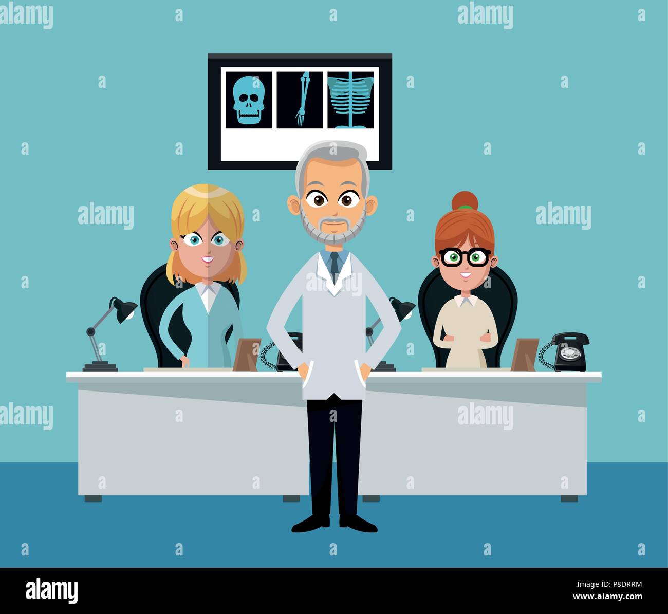 Doctors office cartoon Stock Vector Image & Art - Alamy