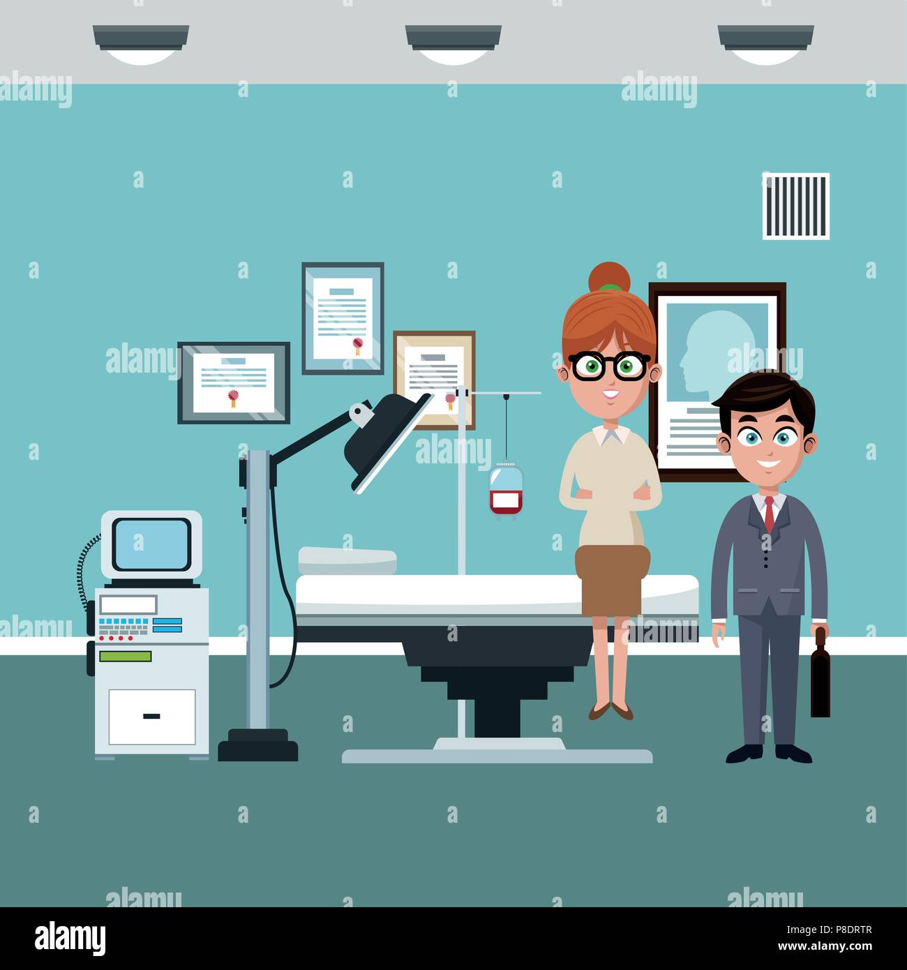 Doctors office cartoon Stock Vector Image & Art - Alamy