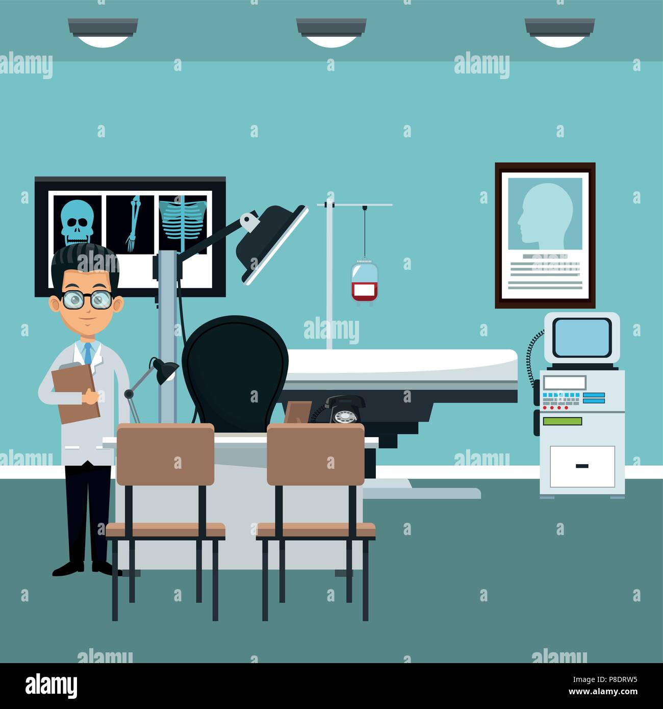 Doctors office cartoon Stock Vector Image & Art - Alamy