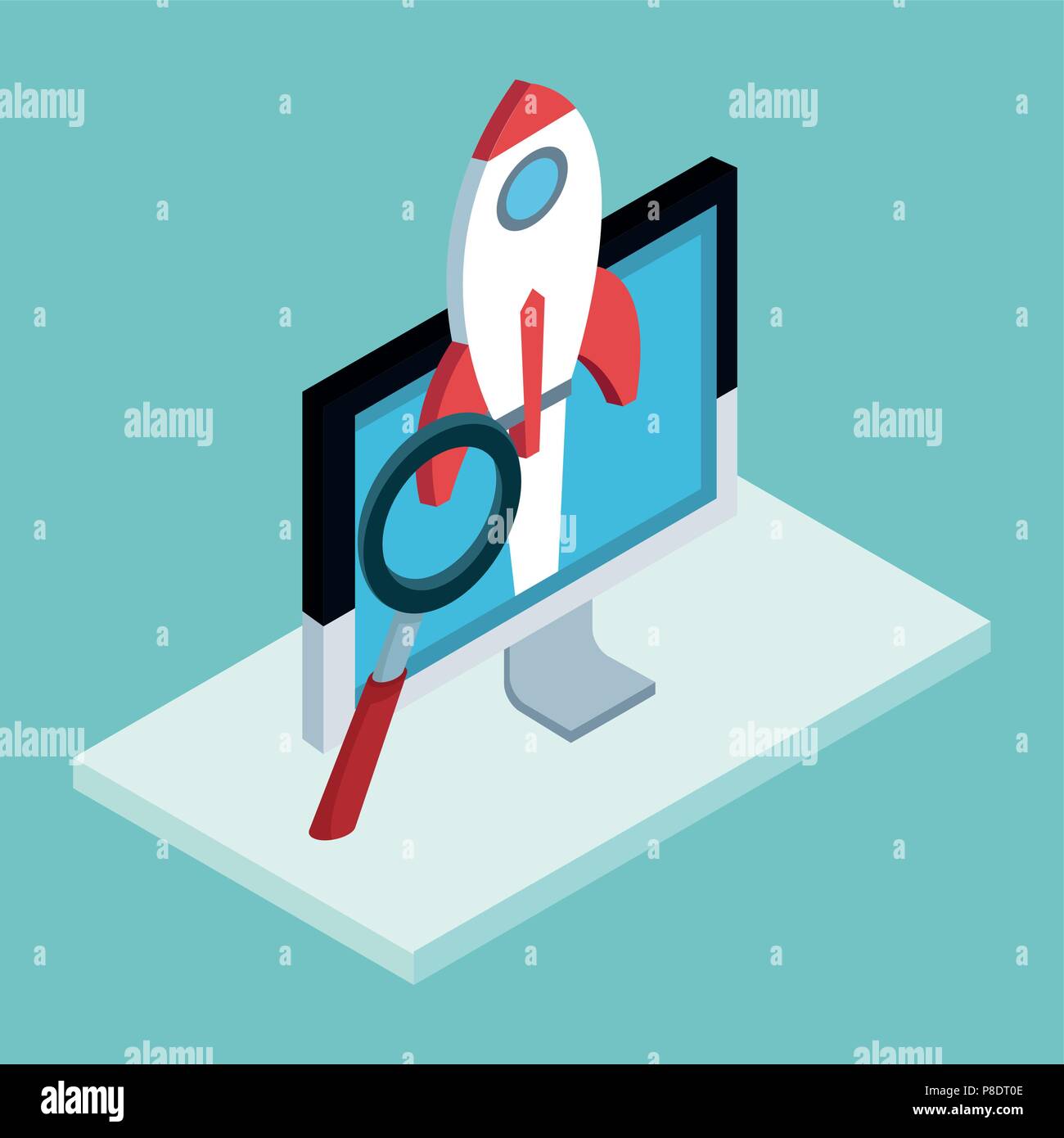 Spaceship 3d isometric icon Stock Vector Images - Alamy