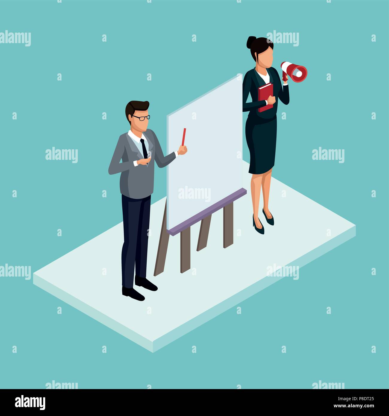 Business isometric people Stock Vector Image & Art - Alamy