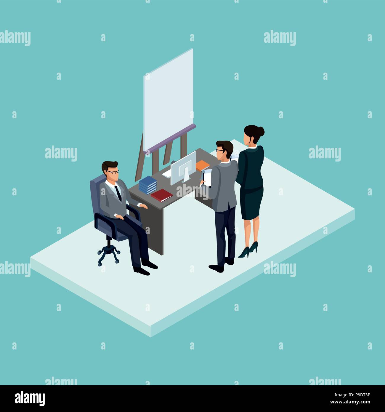 Business isometric people Stock Vector Image & Art - Alamy