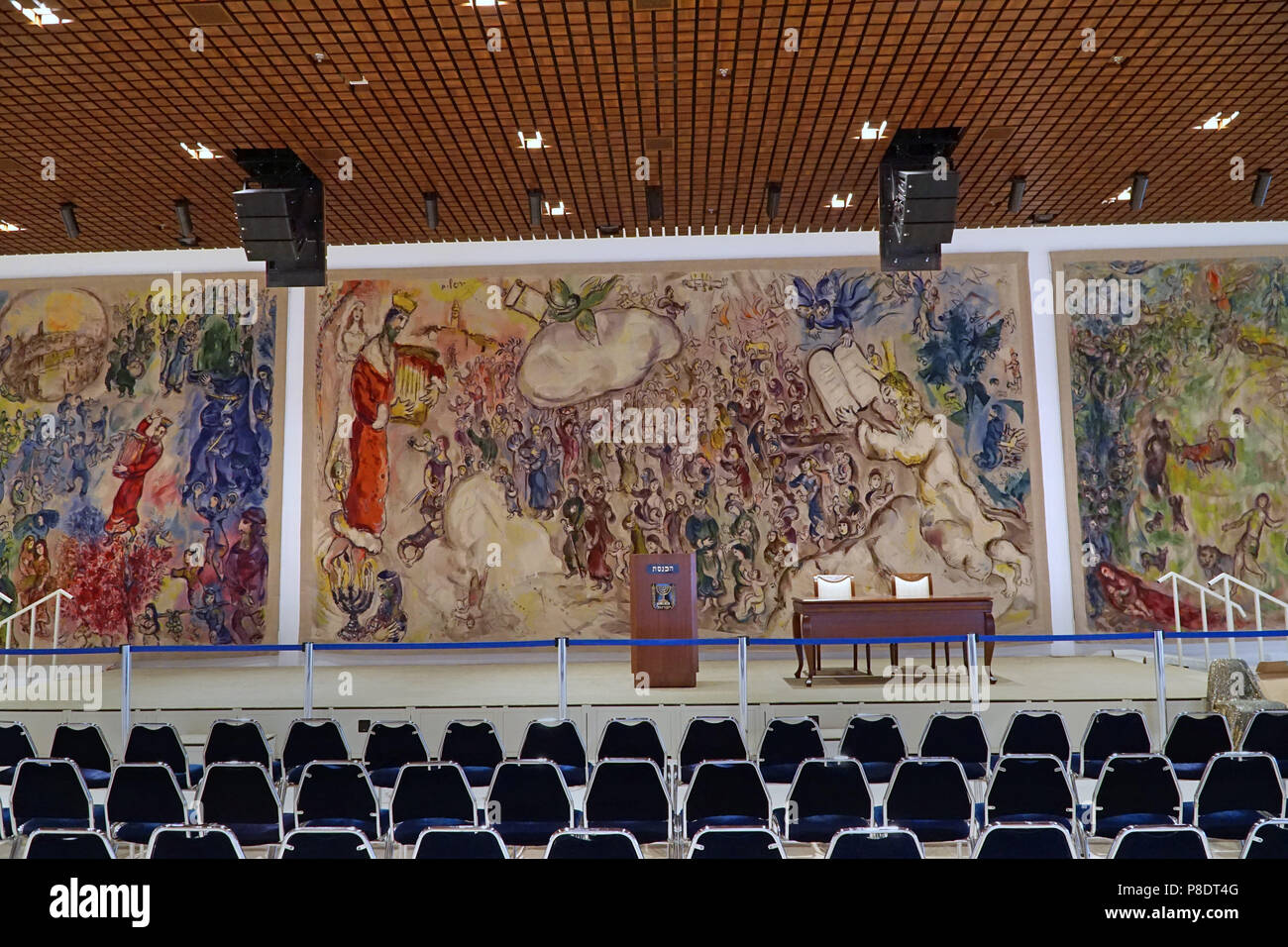 Chagall tapestry at Israeli parliament Stock Photo