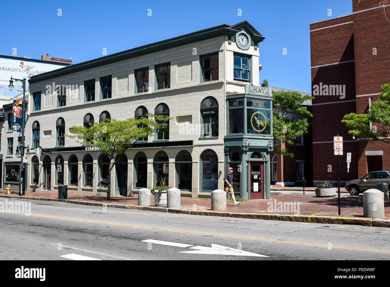 Downtown Portland Maine Stock Photo Alamy