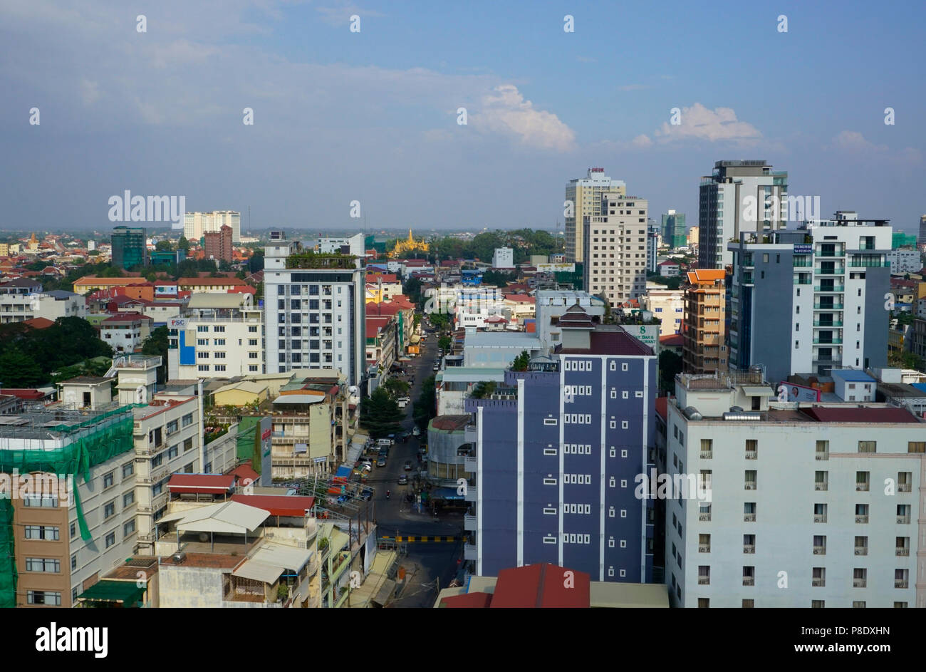 Phnom Penh skyline, Cambodia Stock Photo