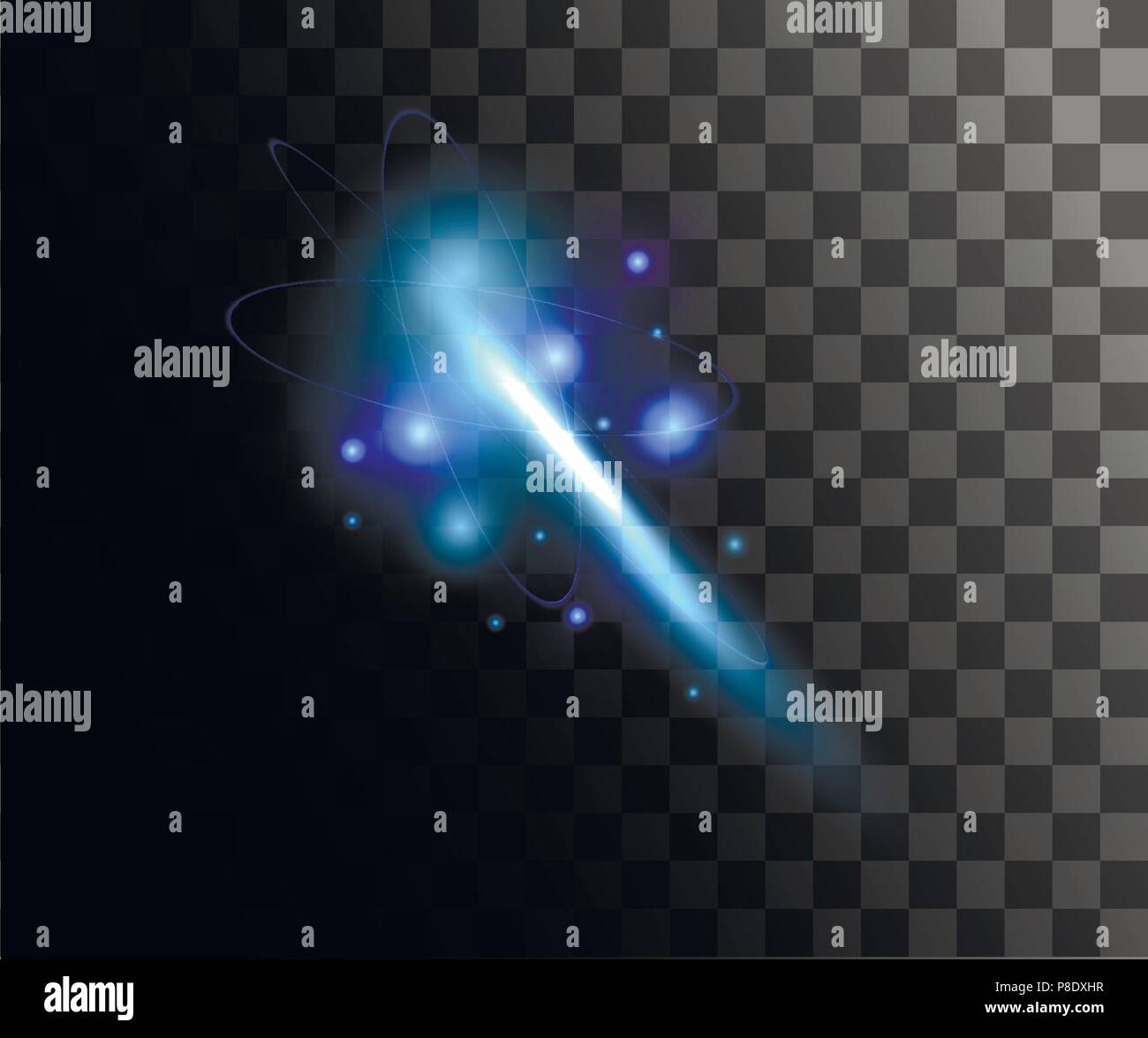 Glowing Light Abstract Blue Effect Bright Blue Vector Light