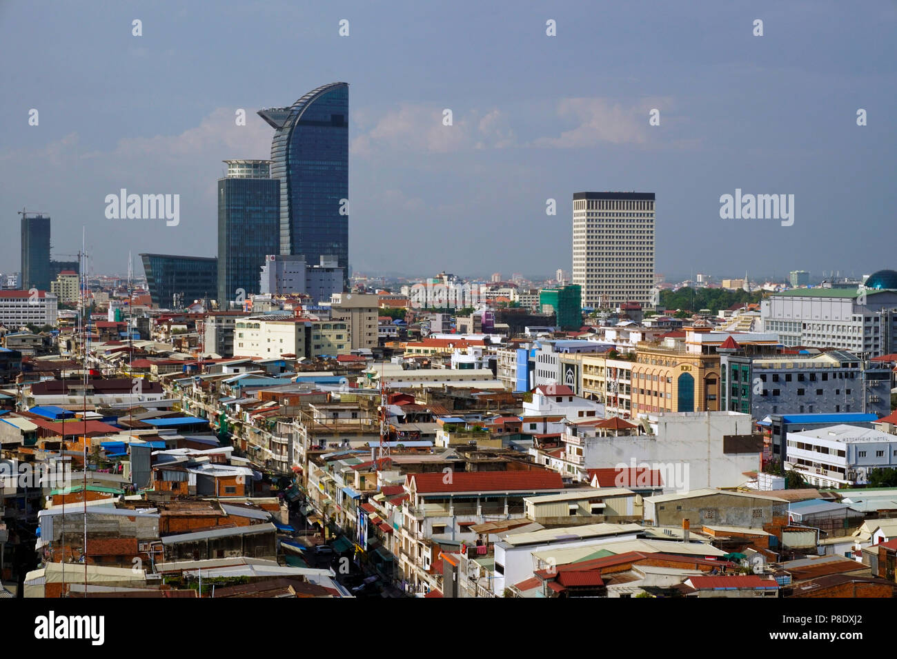 Phnom Penh skyline, Cambodia Stock Photo