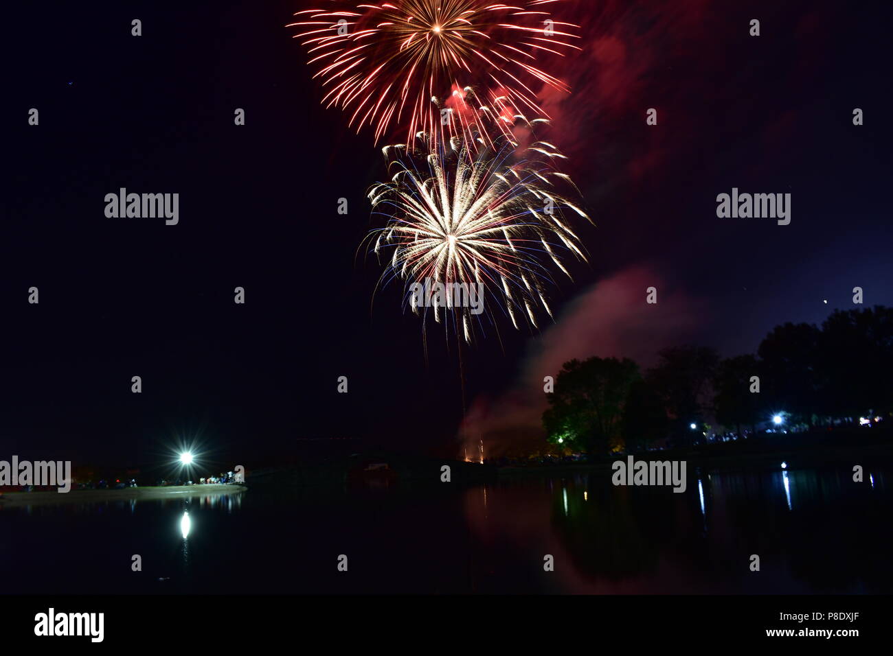Bloomington, Illinois, USA 4th July 2018 4th of July Fireworks