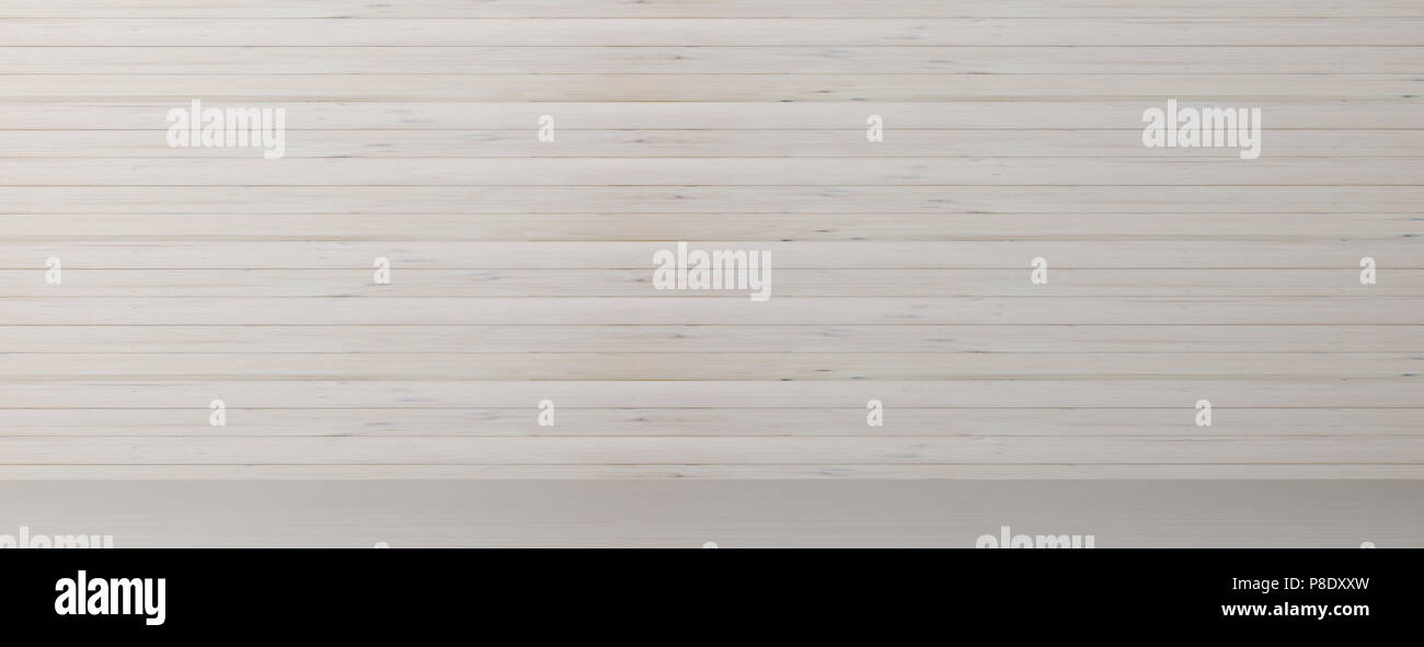 Light grey wooden wall texture, background, banner. 3d illustration Stock Photo