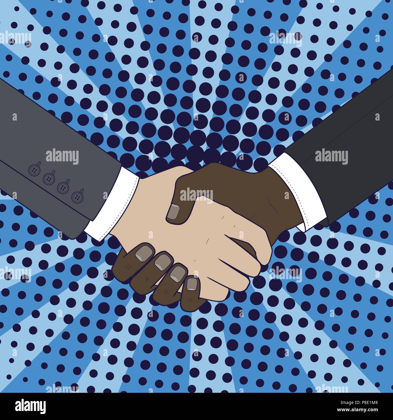 Handshake of businessmen. Stock Vector