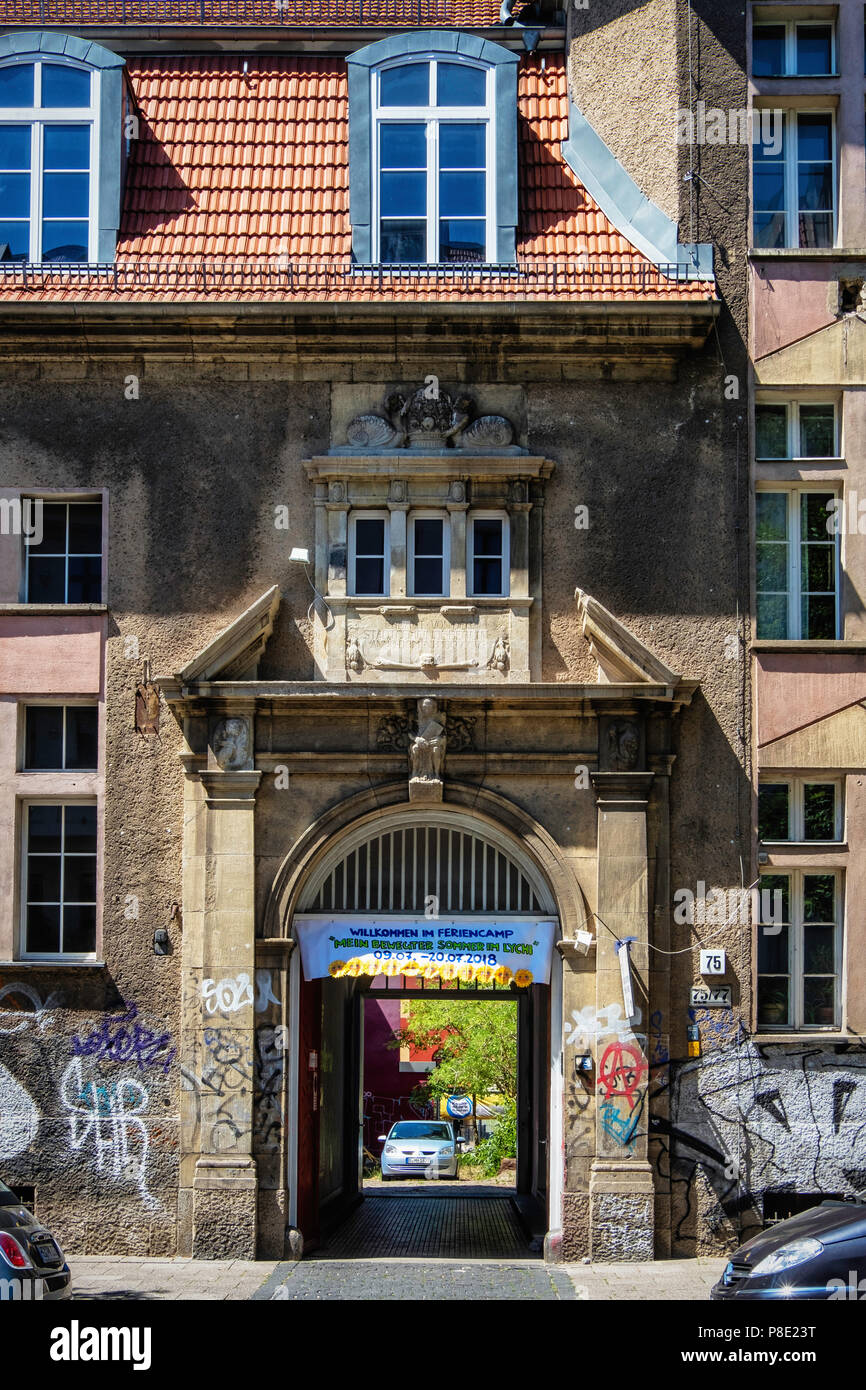 Berlin,Prenzlauerberg.SportJugendZentrum Lychi youth leisure centre with a variety of sporting & recreational activities for children and young people Stock Photo