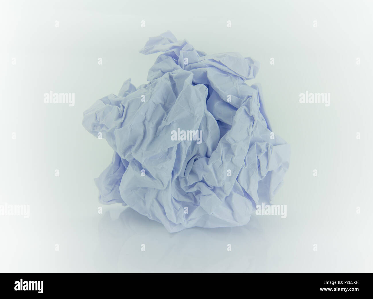 The Crumpled white paper ball Stock Photo