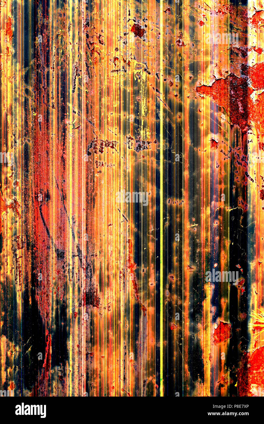 Colorful abstract with autumn colors in rust and stripe pattern Stock ...