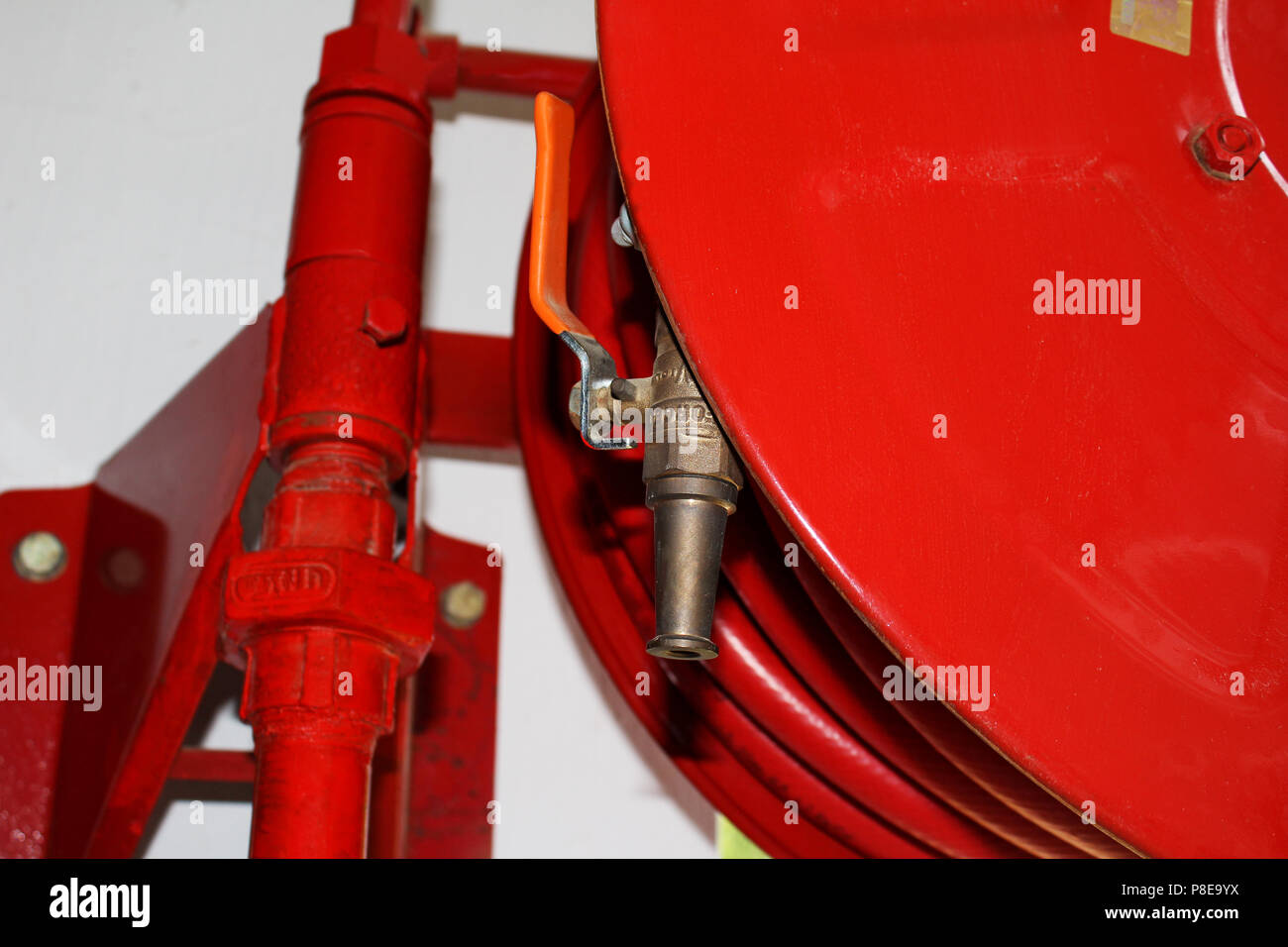 Fire extinguisher and hose reel in building Fire extinguisher and hose