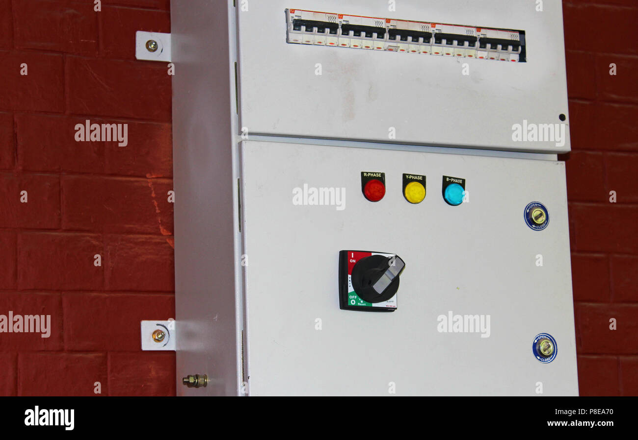 Low-voltage cabinet Stock Photo