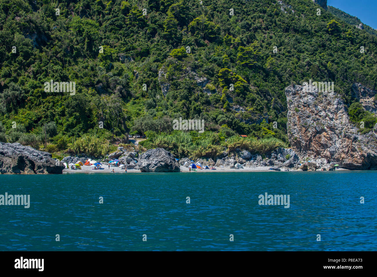 europe, greece, evoia, hiliadou, beach Stock Photo