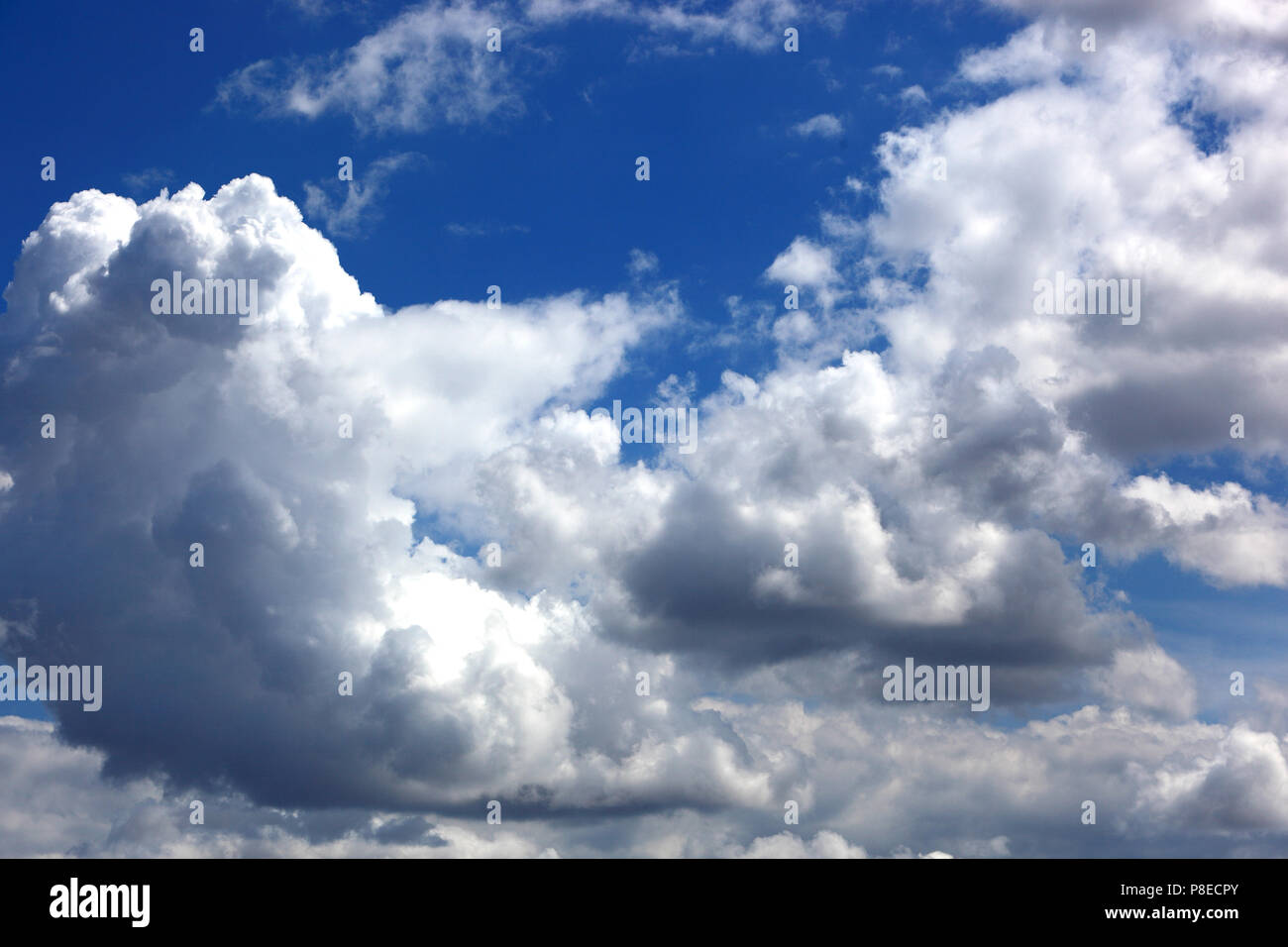 clouds in the sky, rain clouds, low pressure area Stock Photo