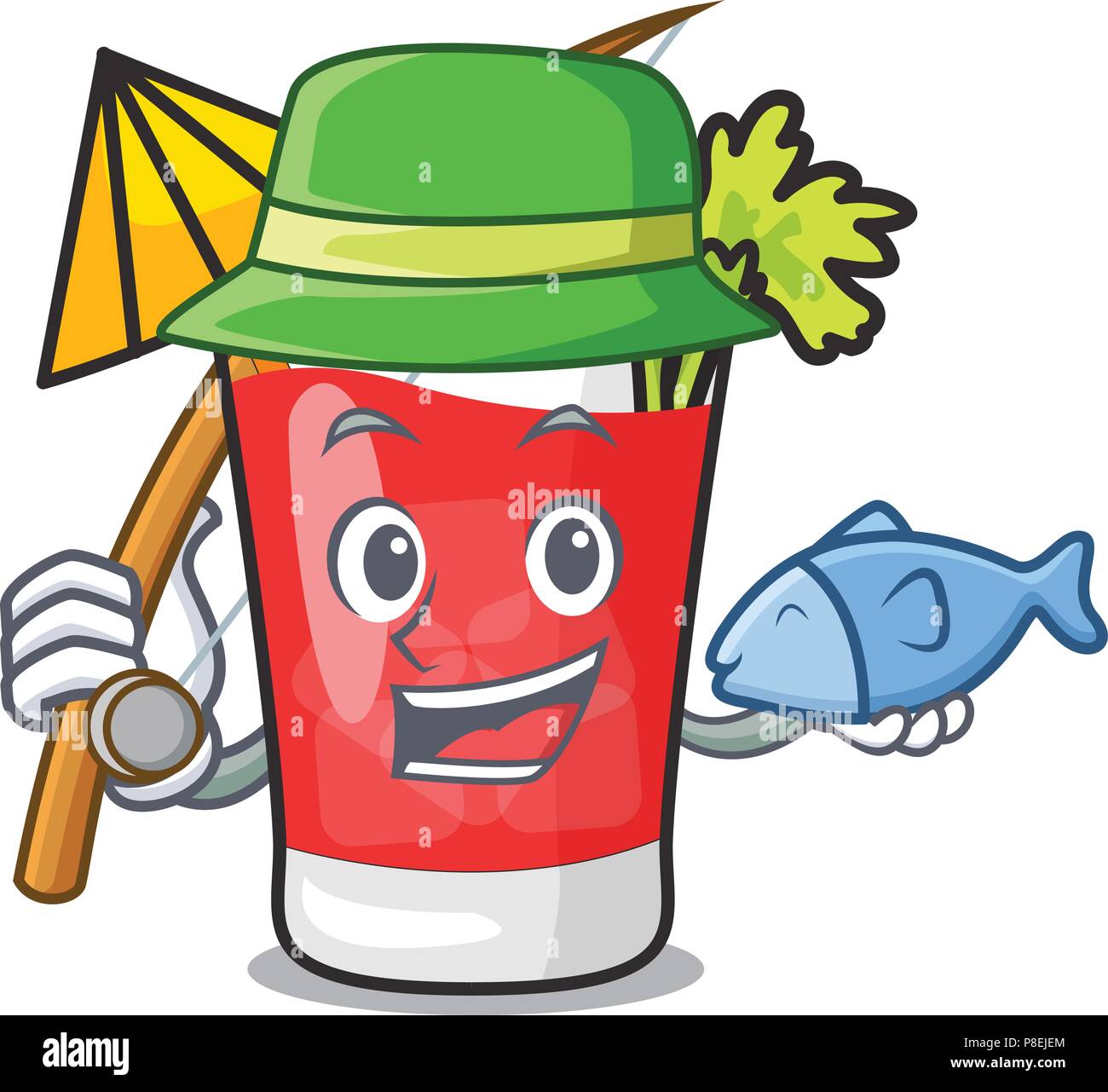 Fishing bloody mary mascot cartoon Stock Vector Image & Art Alamy