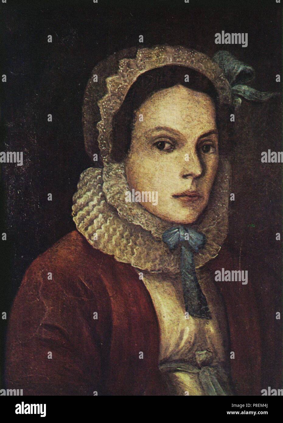 Portrait of Maria Dmitrievna Mendeleeva (mother of D. Mendeleev). Museum: PRIVATE COLLECTION. Stock Photo