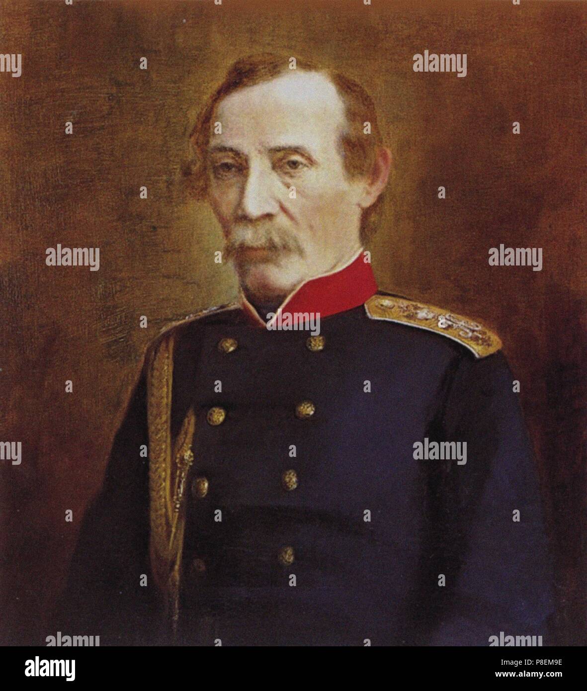 Vice admiral Count Yevfimy Vasilyevich Putyatin (1803-1883). Museum: State Central Navy Museum, St. Petersburg. Stock Photo