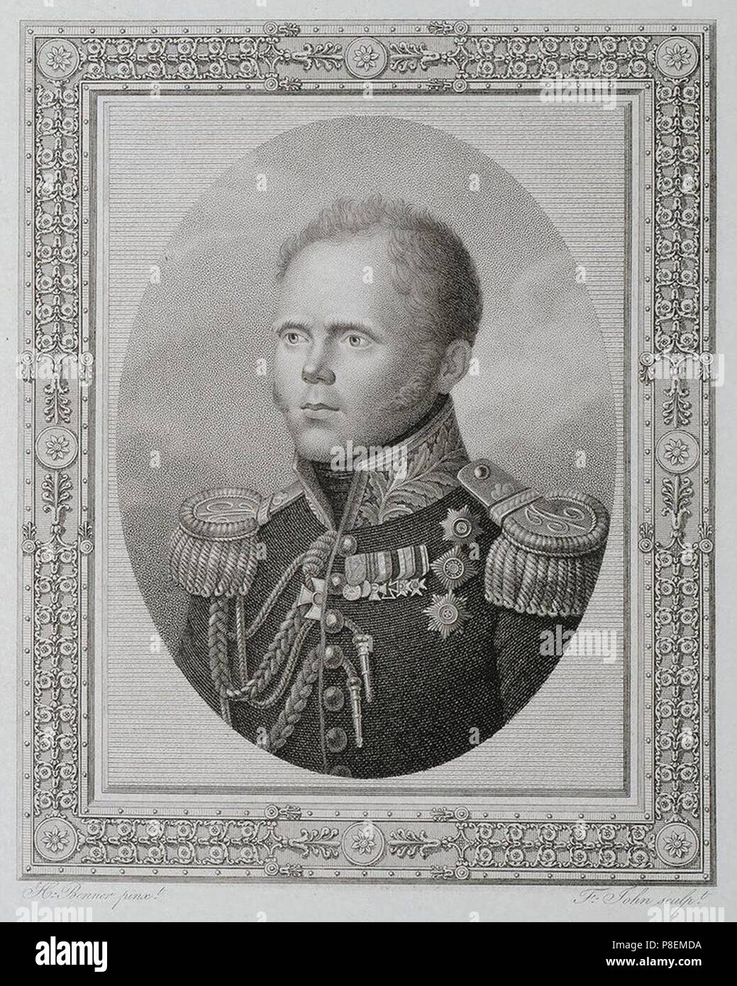 Portrait of Grand Duke Constantine Pavlovich of Russia (1779-1831). Museum: State Hermitage, St. Petersburg. Stock Photo