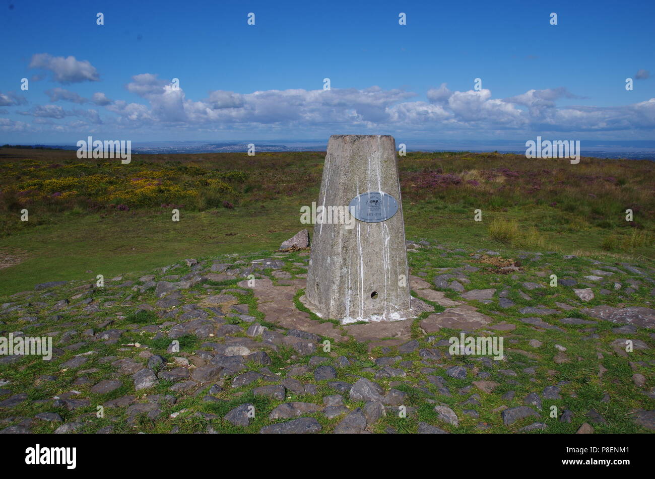 Beacon Batch round barrow cemetery trig point. John o' groats