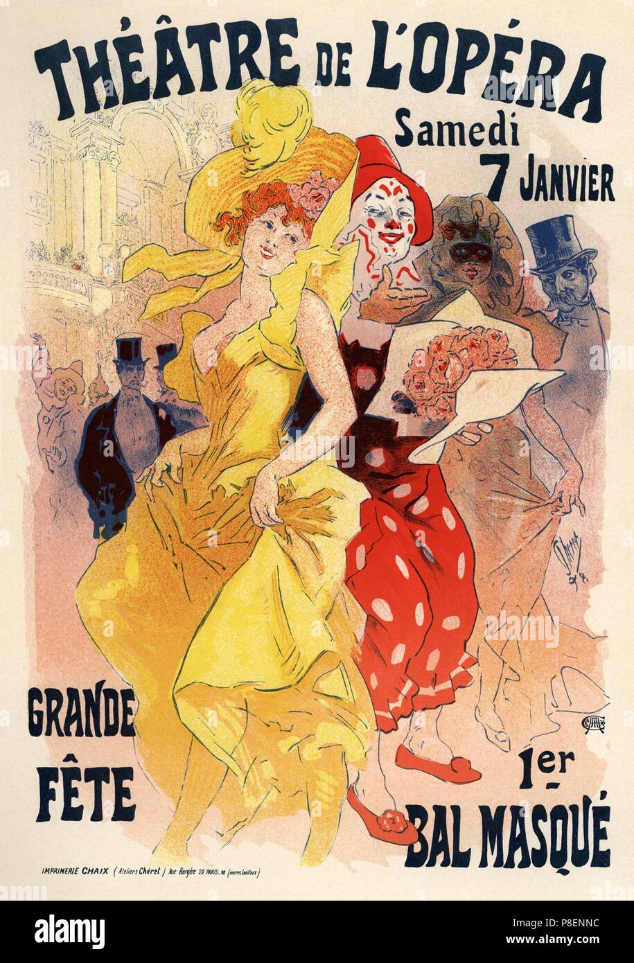 Théatre de l'opéra. Bal masqué (Poster). Museum: PRIVATE COLLECTION Stock  Photo - Alamy