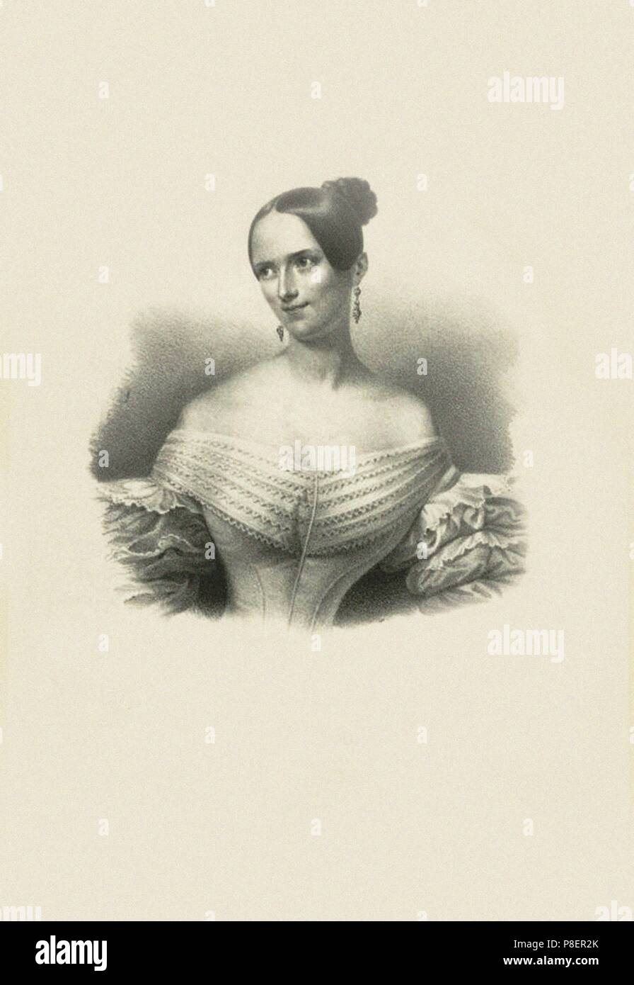 Portrait of the opera soprano Sophie Löwe (1812-1866). Museum: PRIVATE COLLECTION. Stock Photo