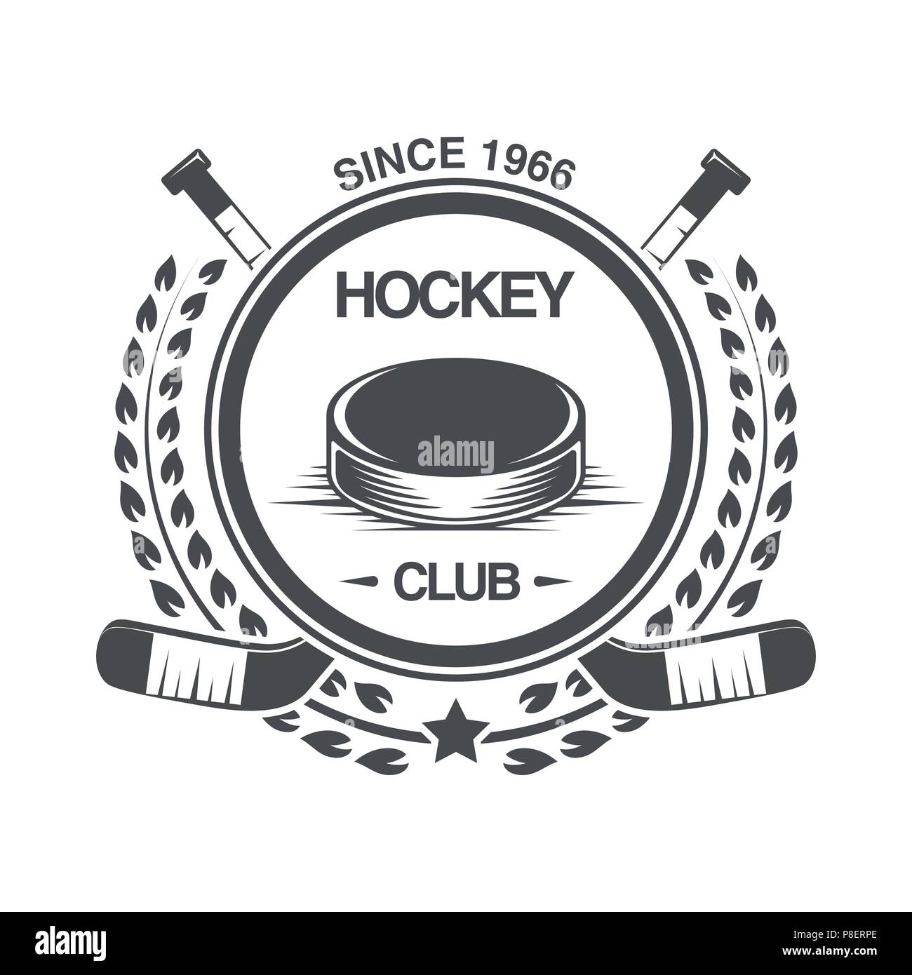 Vintage hockey icon in the old style Stock Vector Image & Art - Alamy