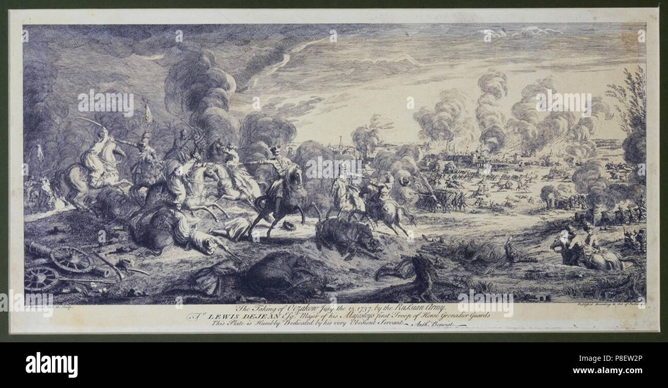 The Siege of the Fortress Ochakov in 1737. Museum: State History Museum, Moscow. Stock Photo