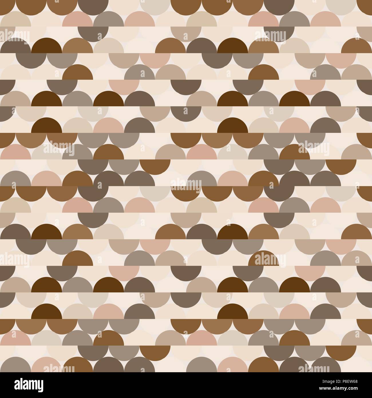 Seamless vector halves rounds colourful coffee pattern Stock Vector