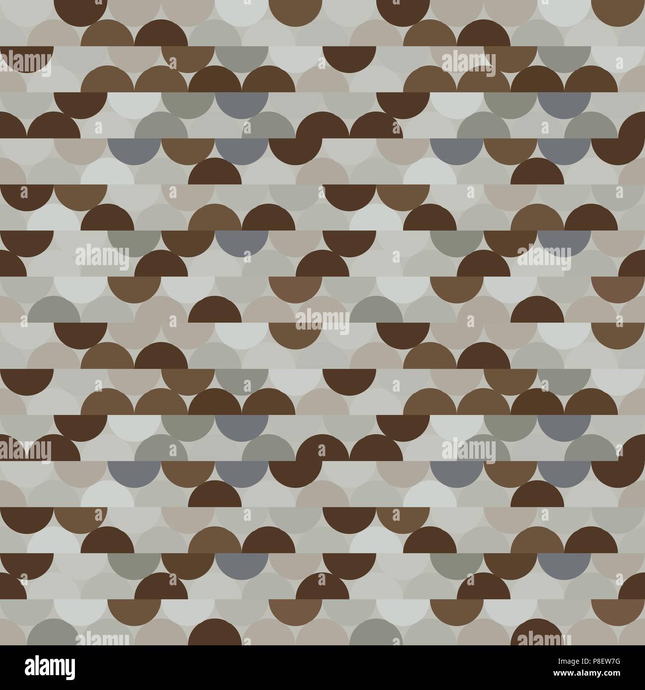 Seamless vector halves rounds colourful metal pattern Stock Vector