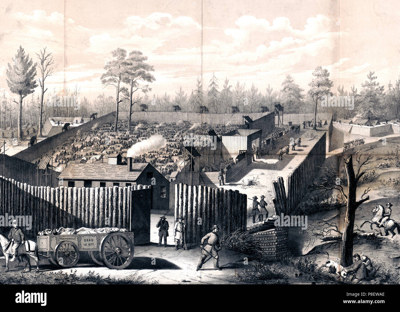Andersonville prison. ca 1865 Stock Photo Alamy