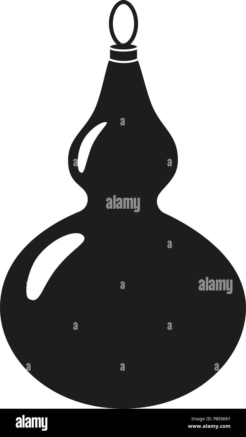 Black and white xmas tree decoration silhouette. Holiday themed vector ...