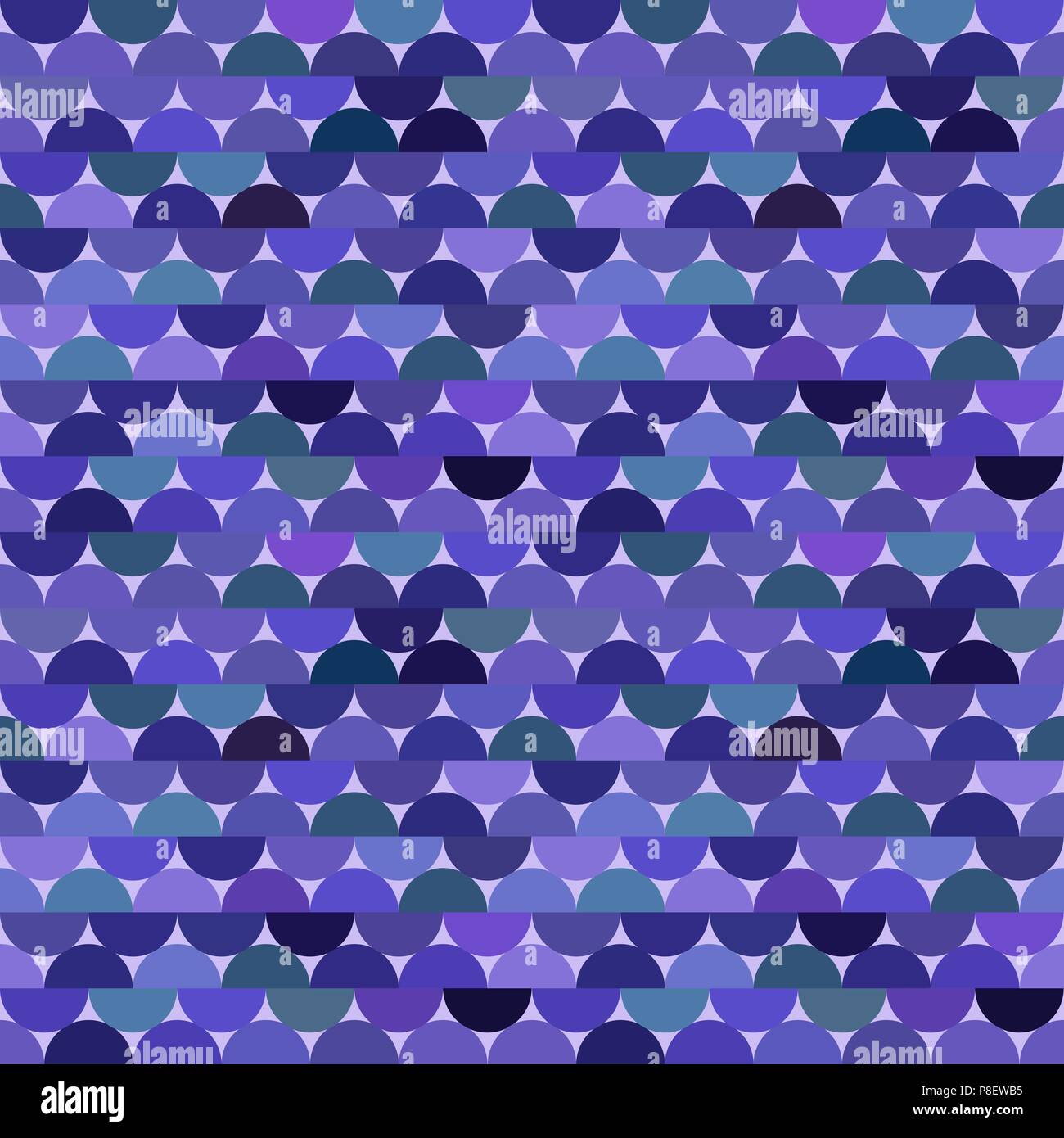 Seamless vector halves rounds colourful lilac pattern Stock Vector