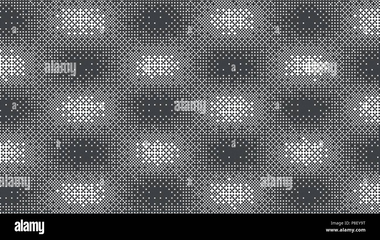 Abstract halftone pattern texture. Background is black and white ...