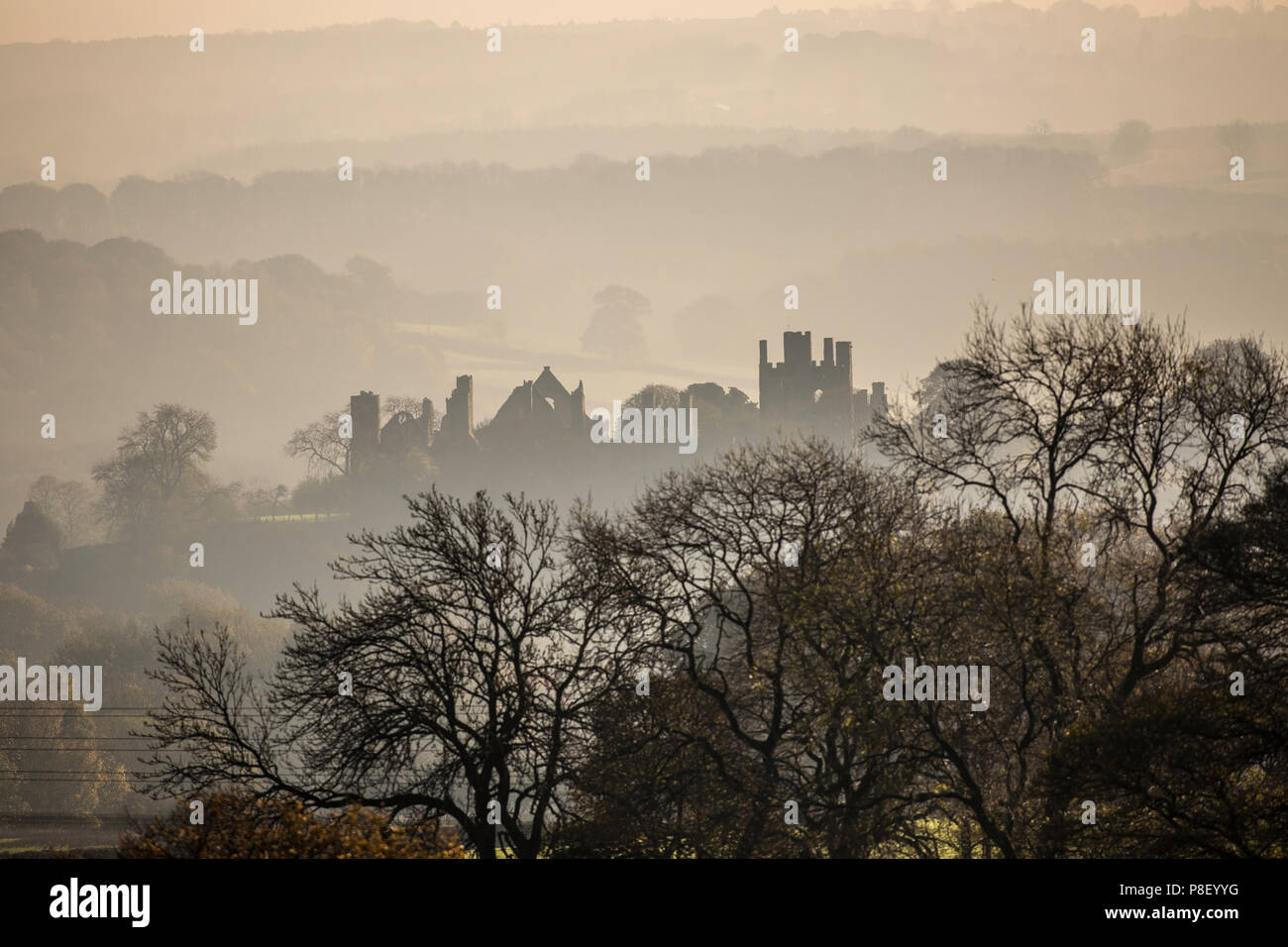 Wingfield Manor house Derbyshire UK Stock Photo Alamy