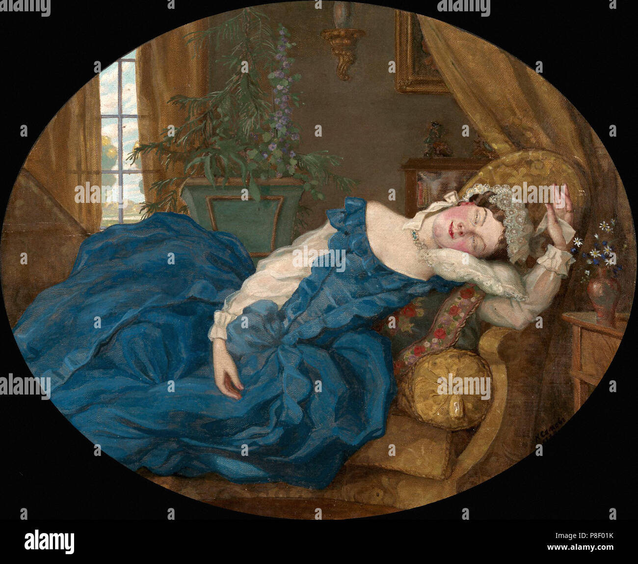 Somov  Constantin - Sleeping Lady Stock Photo