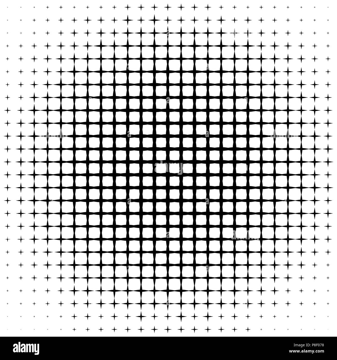 Vector dots halftone. Black Square, cube, cross, stars on white ...