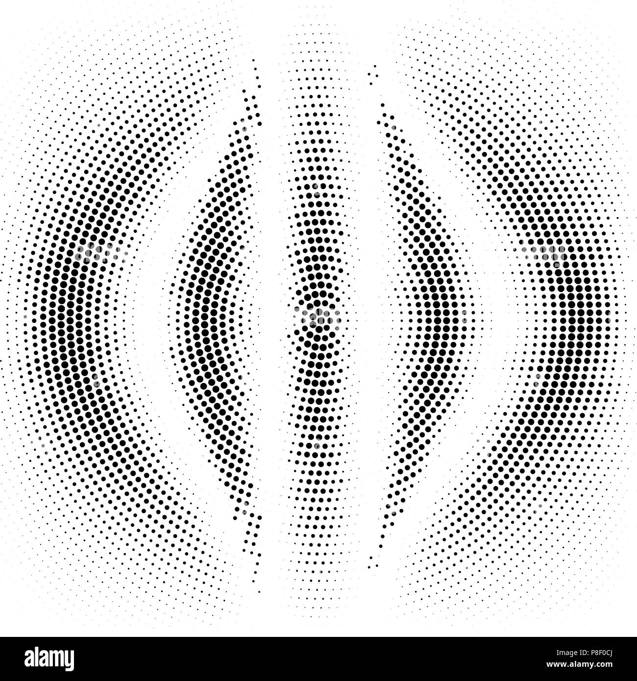 Vector illustration. Abstract halftone pattern texture. Gradient from ...