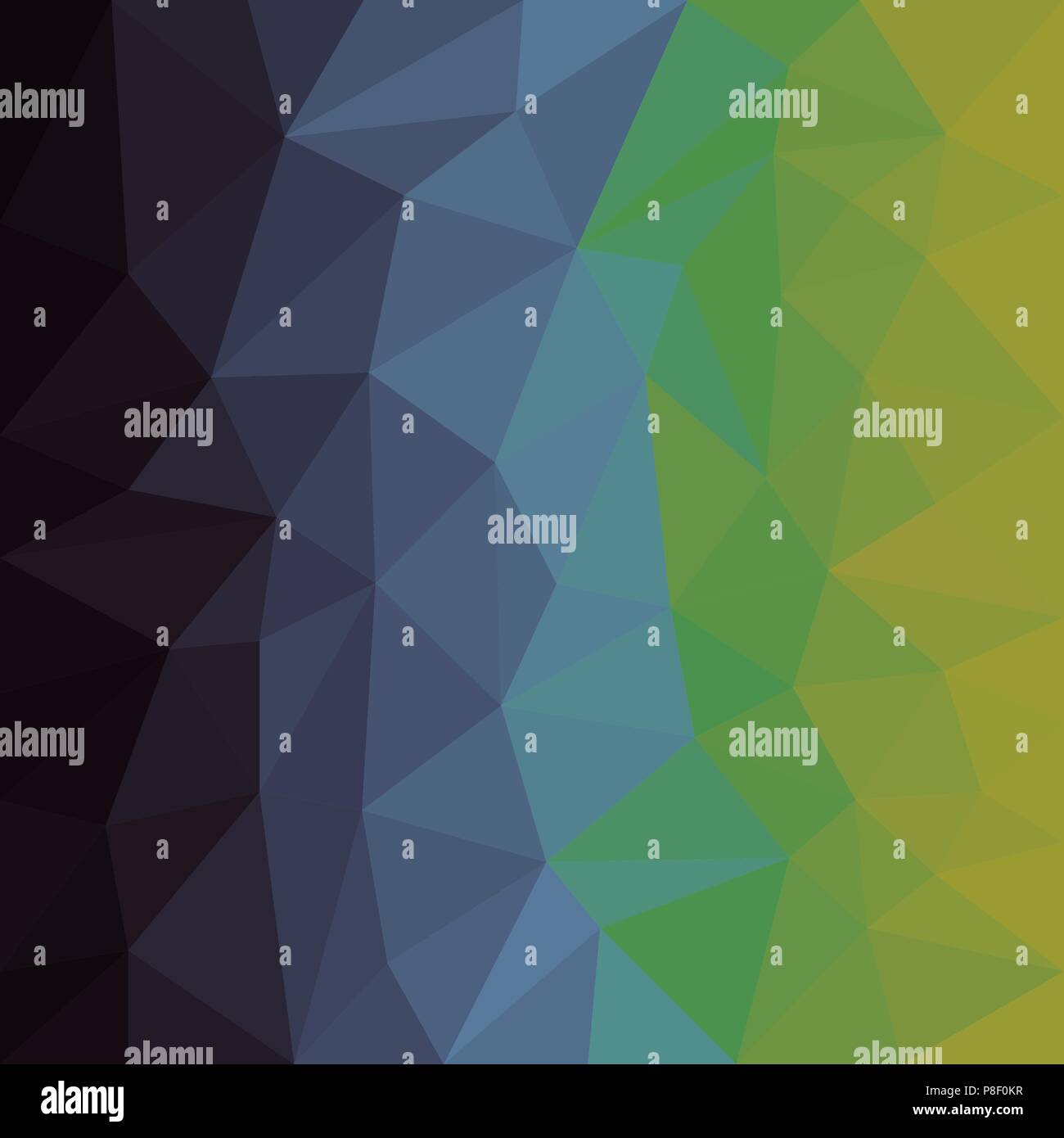 Vector illustration. Triangulated background. Green, gray, yello Stock Vector