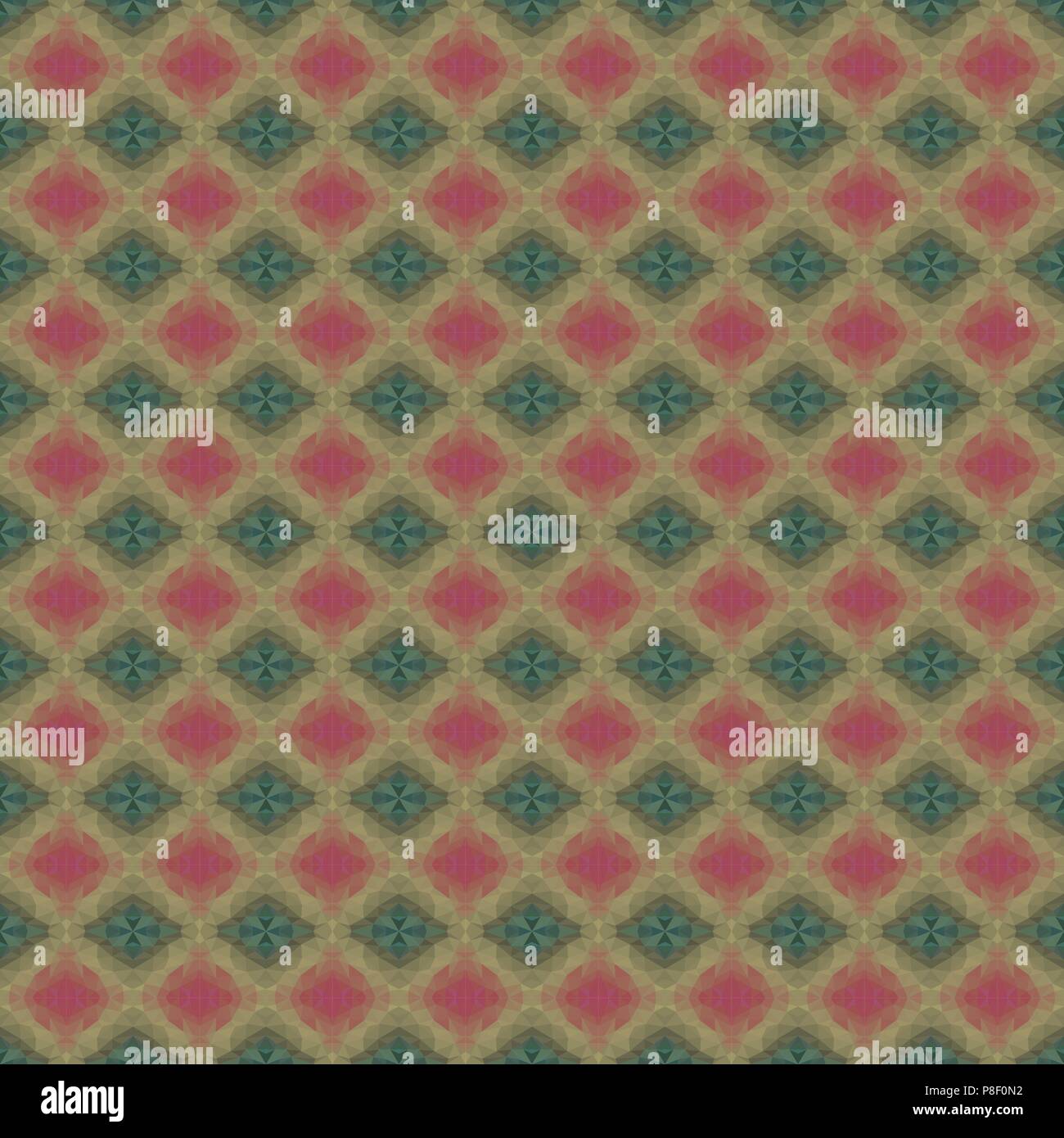 Pink and green seamless plaid pattern. squares Stock Vector