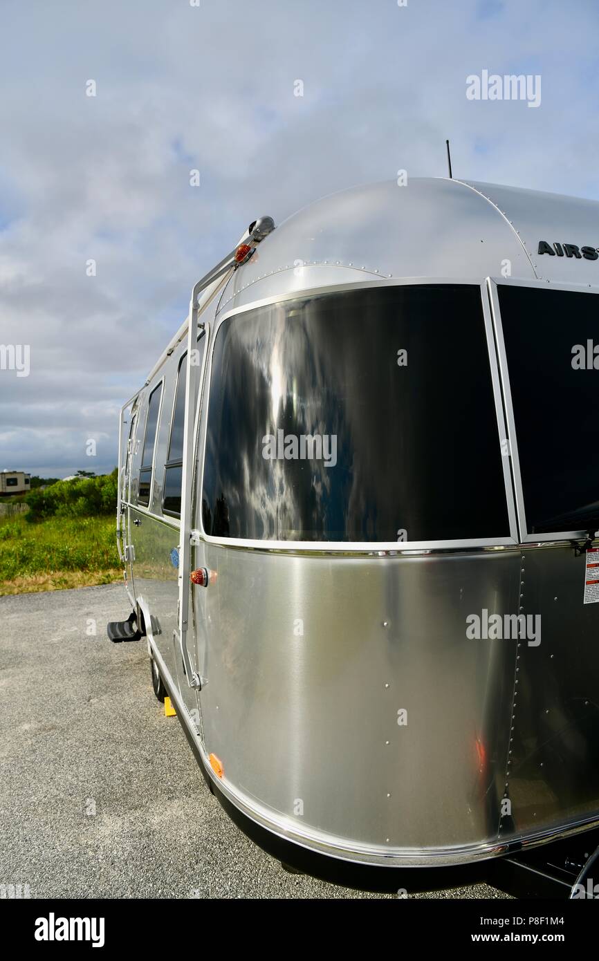 Airstream sport travel trailer Stock Photo Alamy
