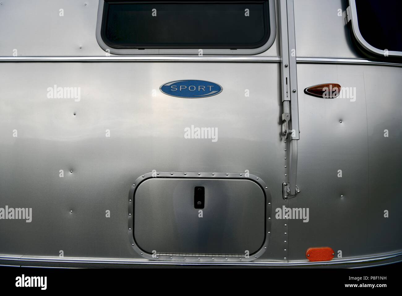 Airstream sport travel trailer Stock Photo Alamy
