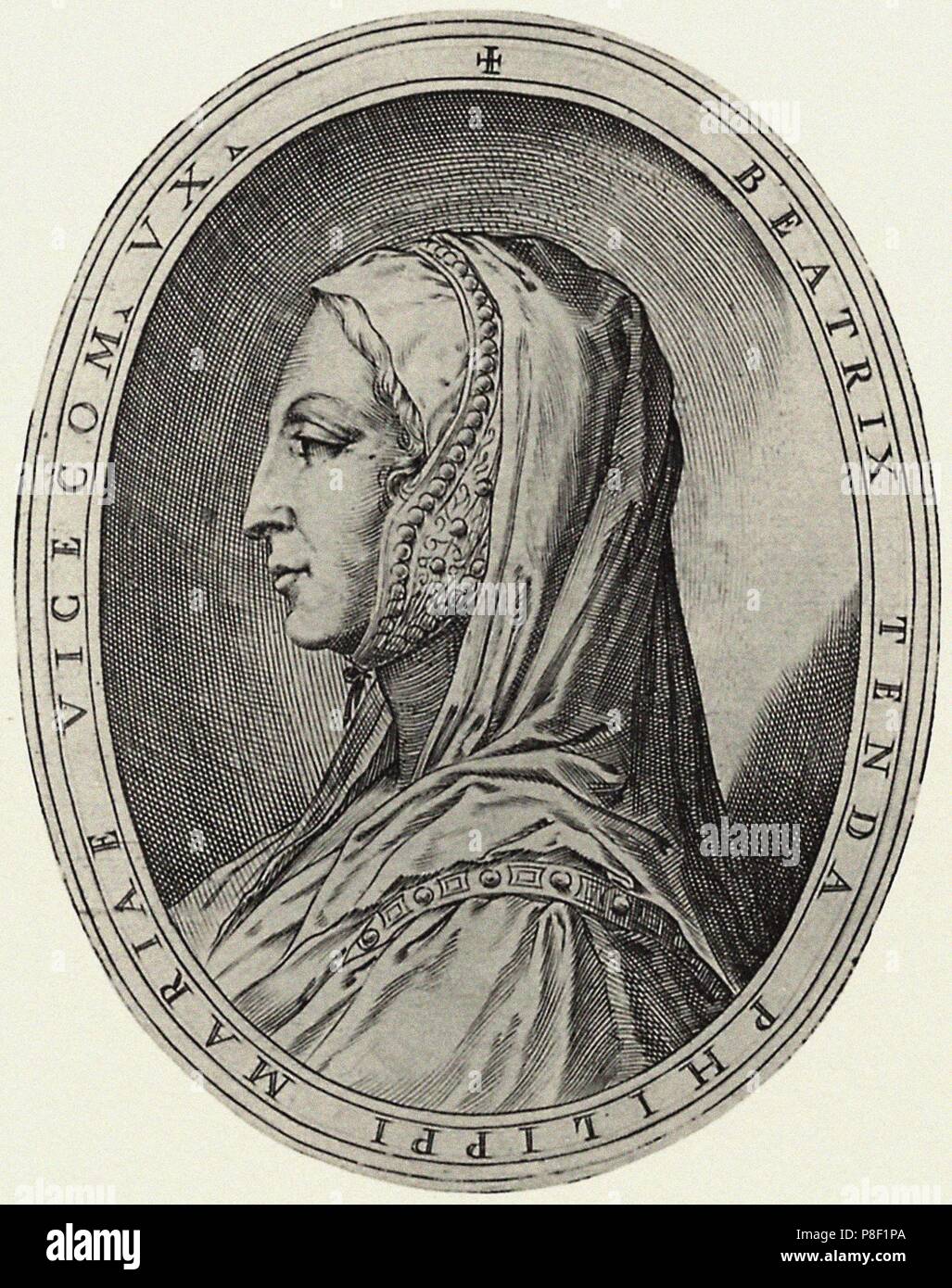Portrait Of Beatrice Di Tenda Illustration For Cremona