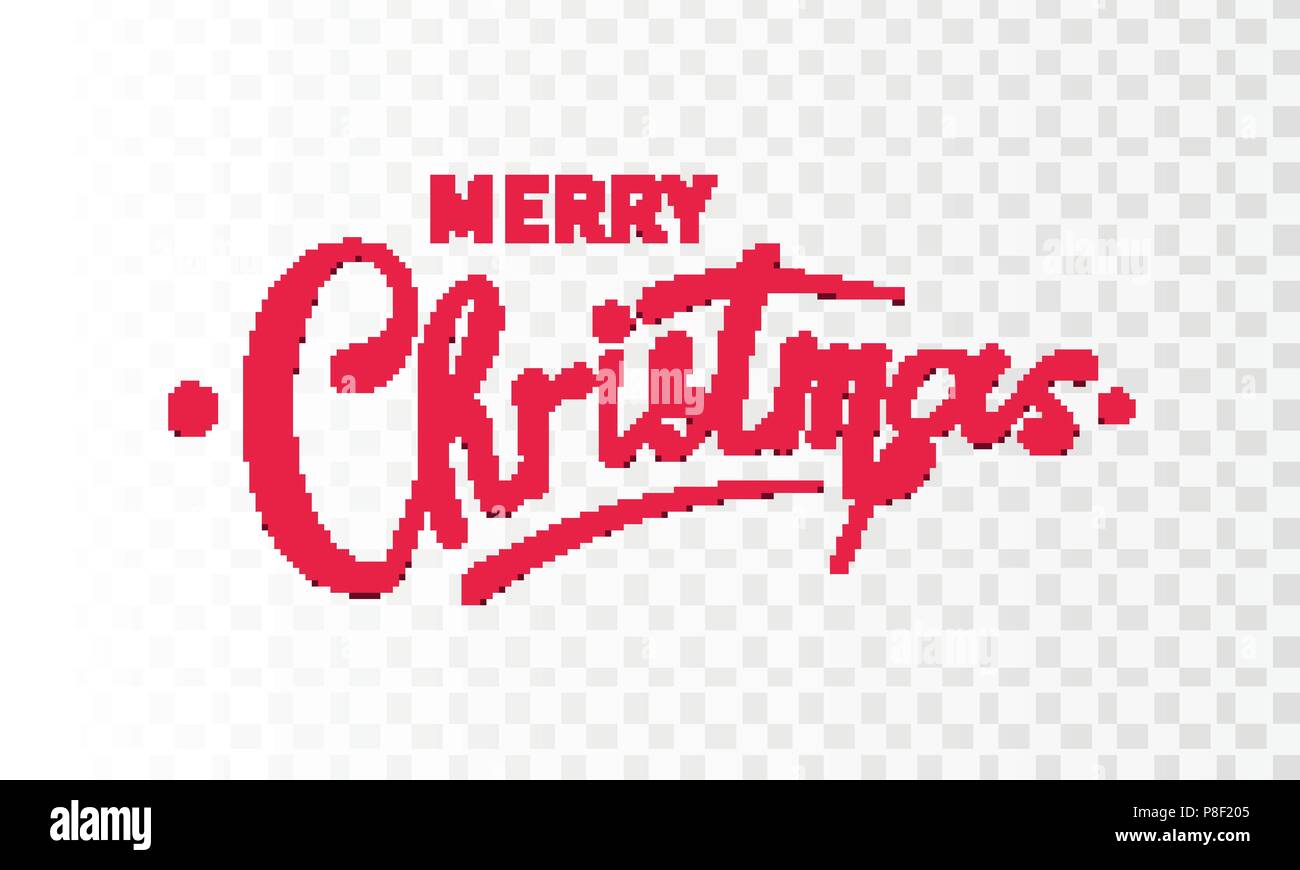 Stock Vector Illustration Calligraphic Text Merry Christmas