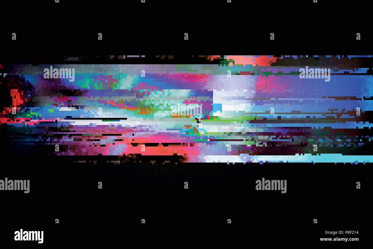 Glitch background. Screen bug effect. Stock Illustration