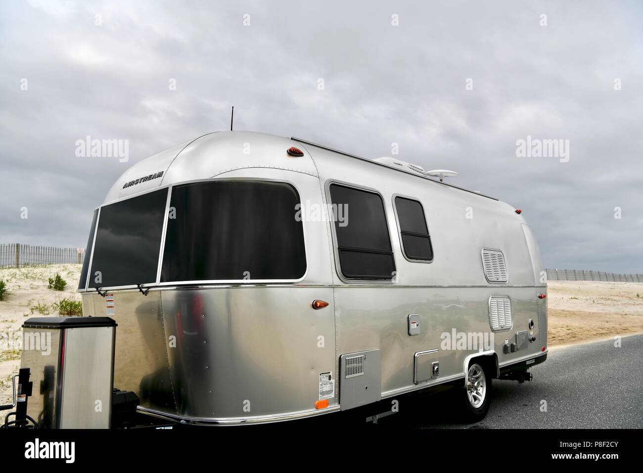 Airstream sport travel trailer Stock Photo Alamy